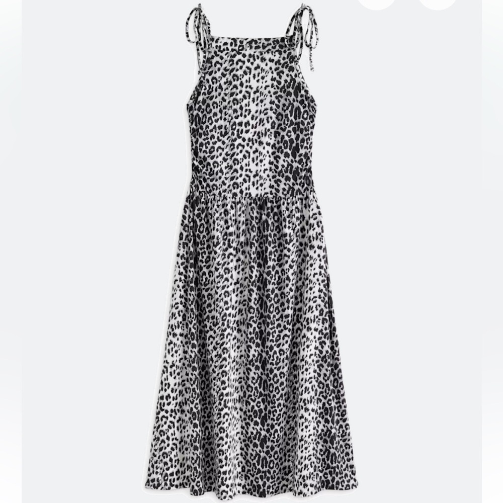 Martinique Maxi Sundress Leopard Print Tie Strap XXL